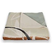 Earthy Abstract Figure I 50" x 60" Coral Fleece Blanket