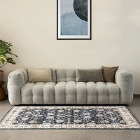 Glitzhome® Blue & Ivory Oriental Area Rug