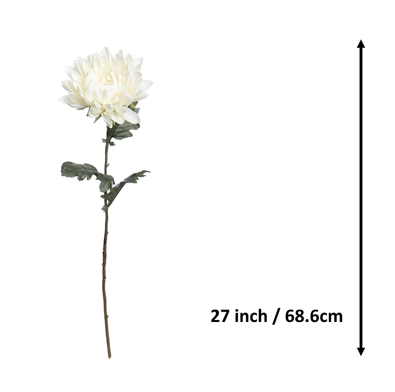 27" Mum Stem with 3 Leaves by Ashland