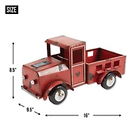 16" Red Truck Solar Light Planter