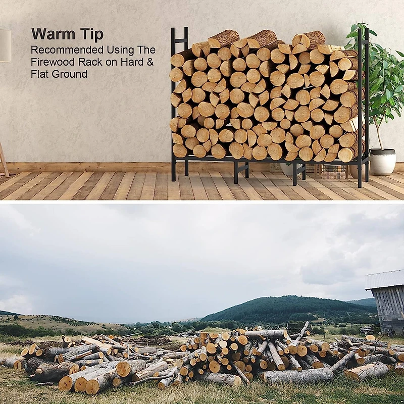 NEX™ 4ft. Outdoor Metal Firewood Storage Rack