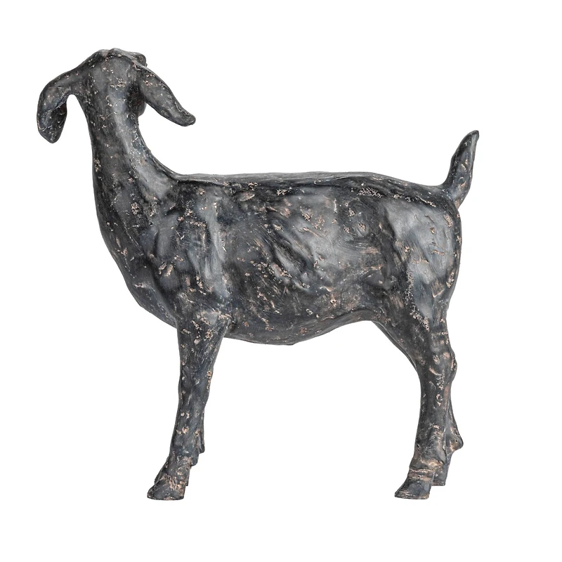Hello Honey® 9.25" Black Standing Goat Accent Décor with Cast Iron Finish