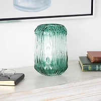 9" Green Glass Vase