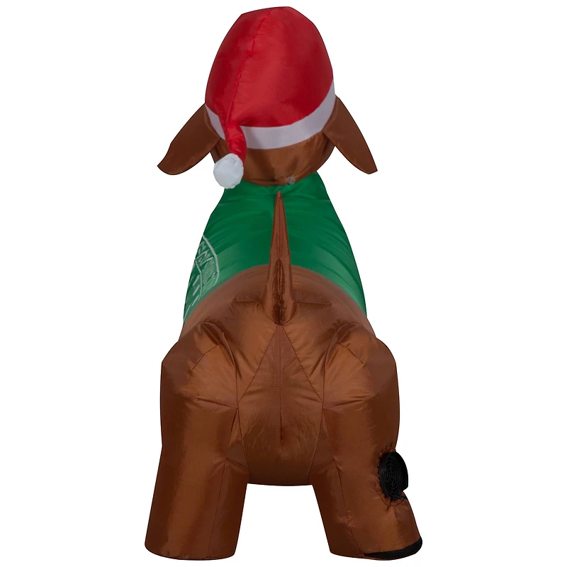 4ft. Airblown® Inflatable Christmas Dachshund with Green Sweater