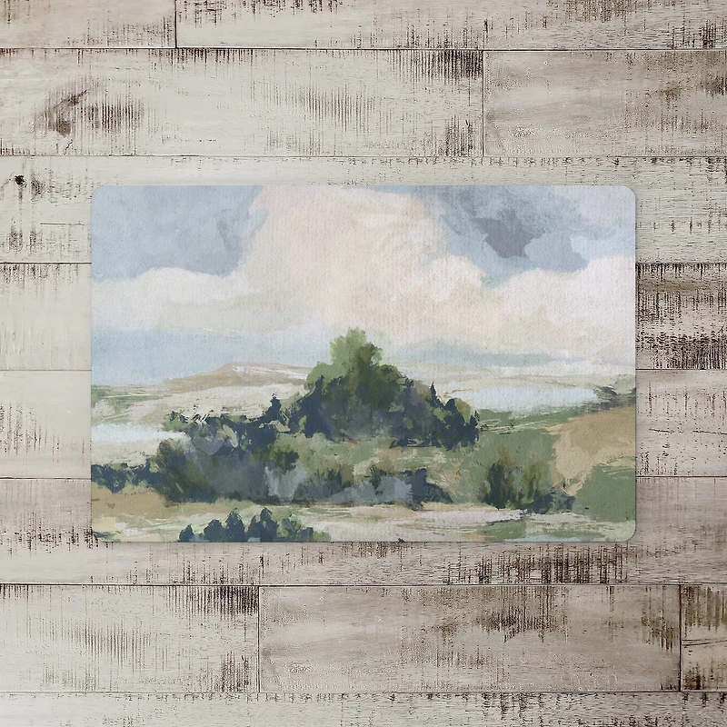 18" x 27" Navy Choppy Landscape Floor Mat