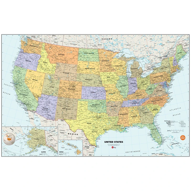WallPops Dry Erase USA Map
