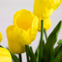 21" Artificial Tulip Arrangement in Glass Vase