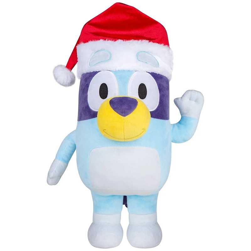 18" Bluey Holiday Greeter with Santa Hat