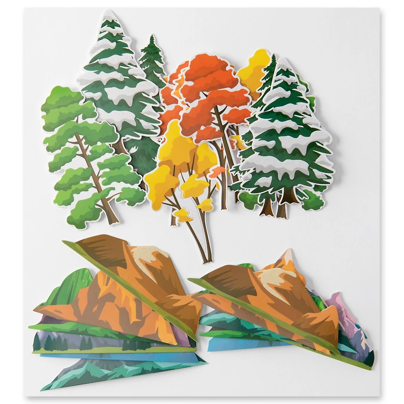 Tree & Mountain Die Cut Stickers by Recollections™