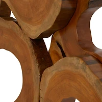 Brown Teak Wood Rustic Wall Decor 37" x 42" x 4"