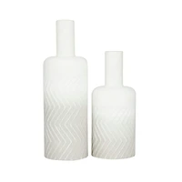 White Metal Modern Vase Set