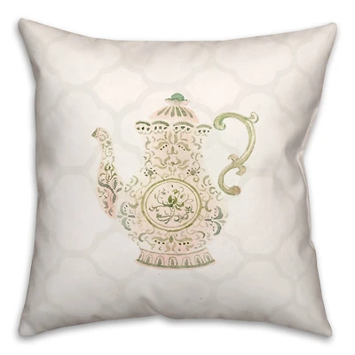 Tea Pot Lattice 18" x 18" Throw Pillow