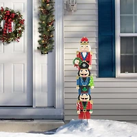 Glitzhome® Metal Nutcracker Yard Stake/Décor Accent Set