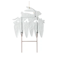 Glitzhome® 24" Metal Bunny & Easter Carrots Yard Stake