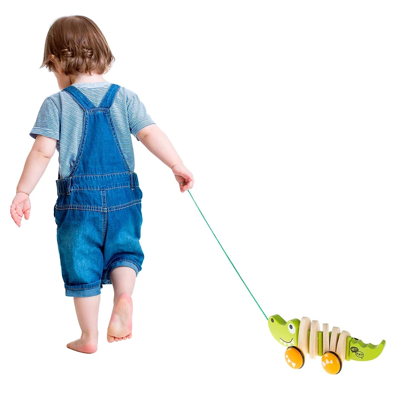 Toy Time Old Fashioned Alligator Wooden Pull Toy