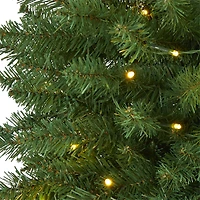3ft. Pre-Lit Green Mountain Pine Artificial Christmas Tree, Clear LED Lights