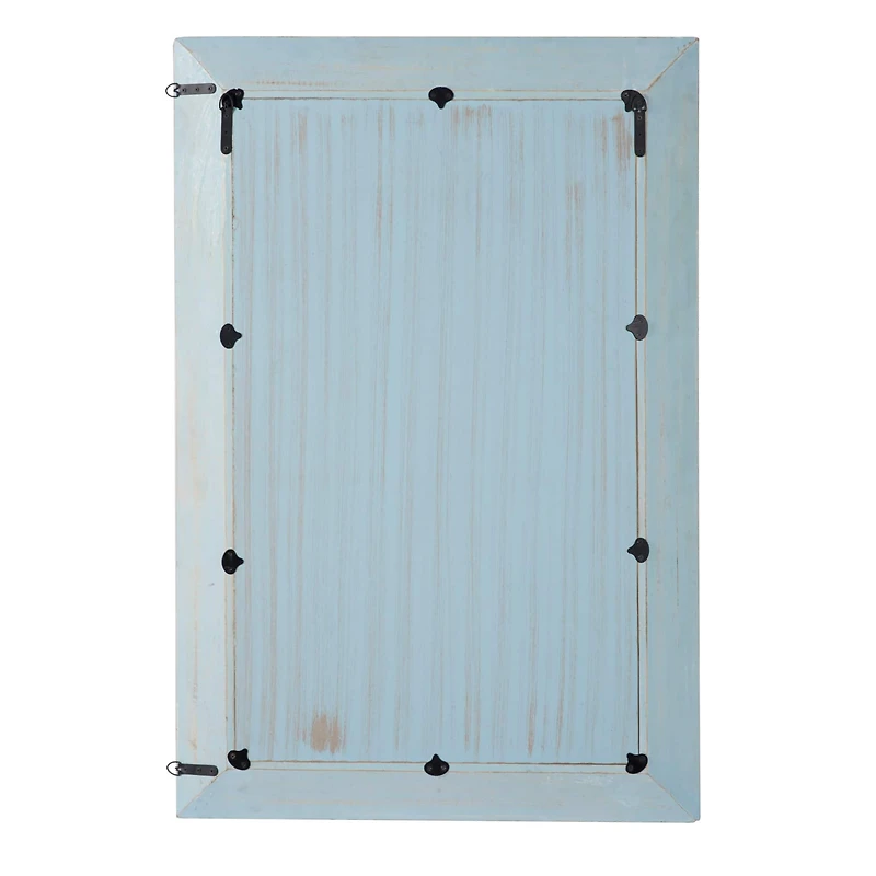 48" White Wood Farmhouse Wall Mirror