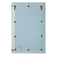 48" White Wood Farmhouse Wall Mirror