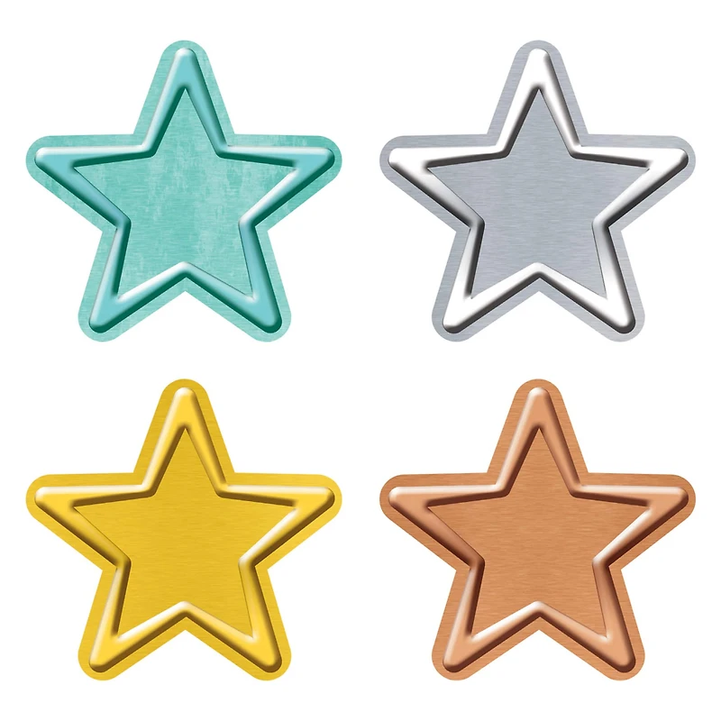 Trend Enterprises® I Heart Metal Stars Classic Accents® Variety Pack, 3 Packs of 36
