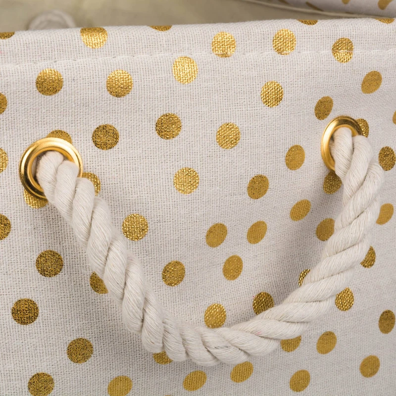 DII® Large Rectangle Gold Dots Polyester Bin