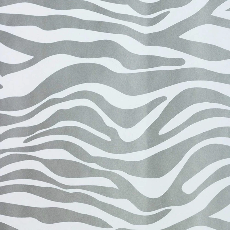 JAM Paper Safari Silver & White Zebra Gift Wrap, 2ct.