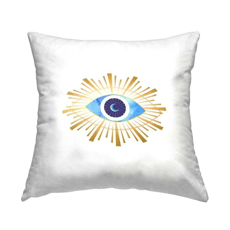 Stupell Industries Evil Eye Radiant Abstract Shapes Crescent Moon Throw Pillow 18" x 18"