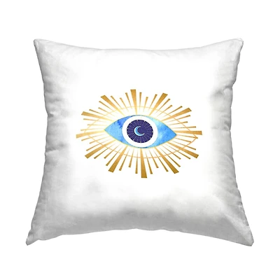 Stupell Industries Evil Eye Radiant Abstract Shapes Crescent Moon Throw Pillow 18" x 18"