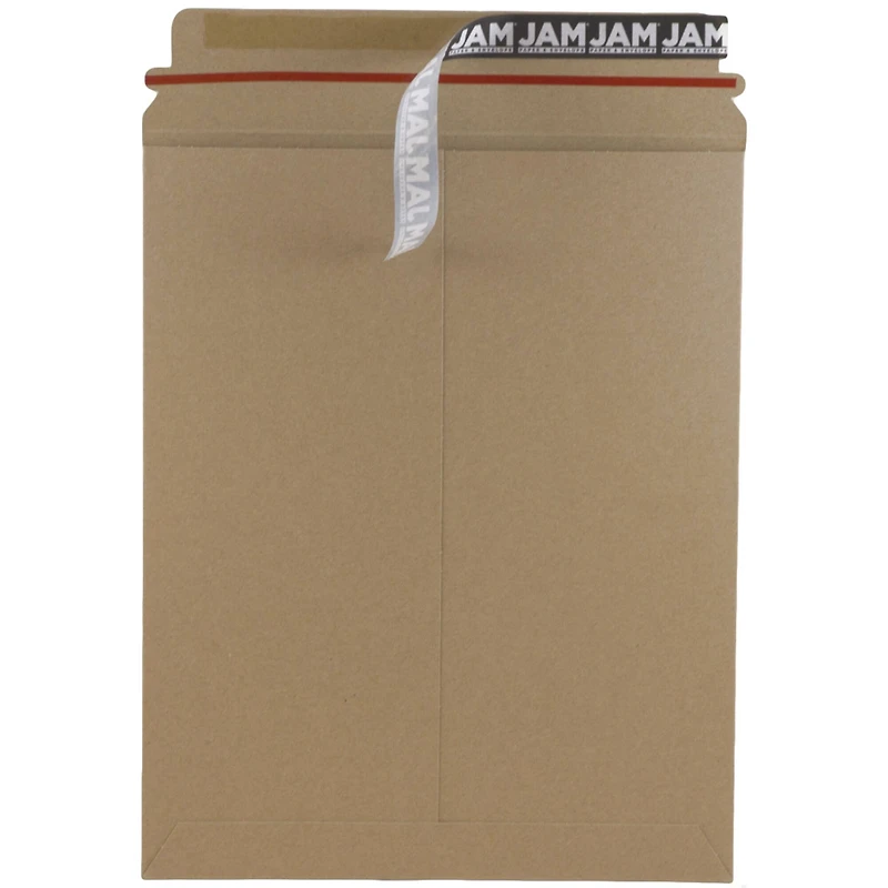 JAM Paper 9.75" x 12.25" Brown Kraft Flat Photo Mailer Peel & Seal Closure Envelopes, 6ct.