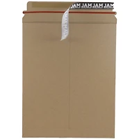 JAM Paper 9.75" x 12.25" Brown Kraft Flat Photo Mailer Peel & Seal Closure Envelopes, 6ct.