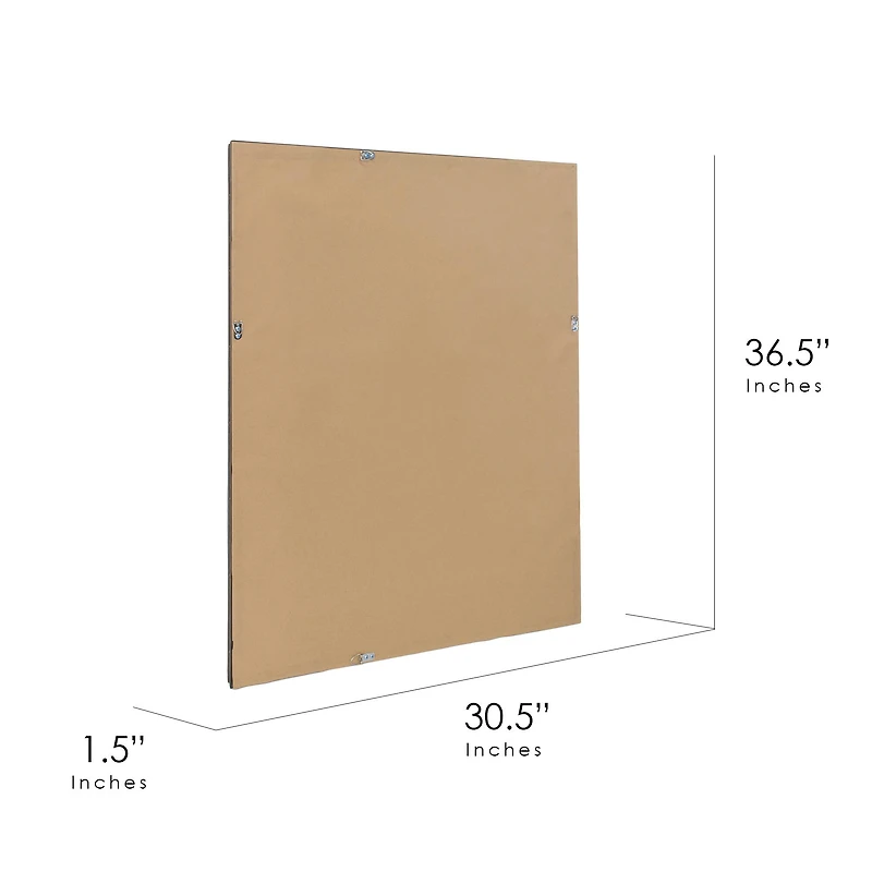 Head West Copper Distressed 30.5" x 36.5" Framed Beveled Accent Vanity Mirror