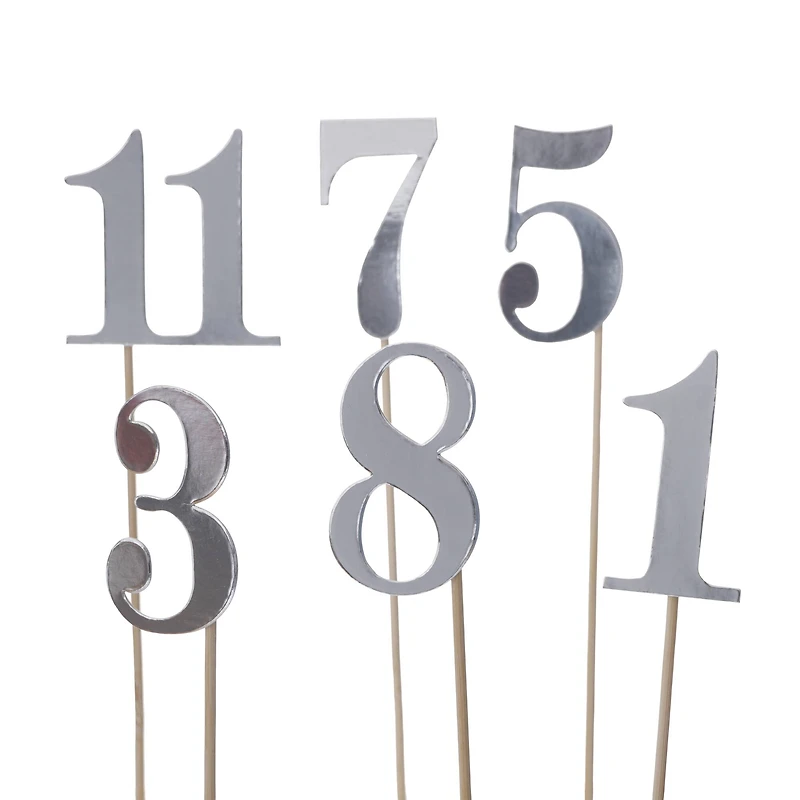 1-12 Silver Table Numbers by Celebrate It™