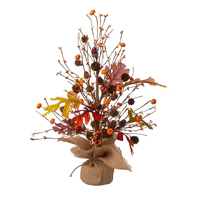 20" GlitzHome® Harvest Tree Tabletop Décor