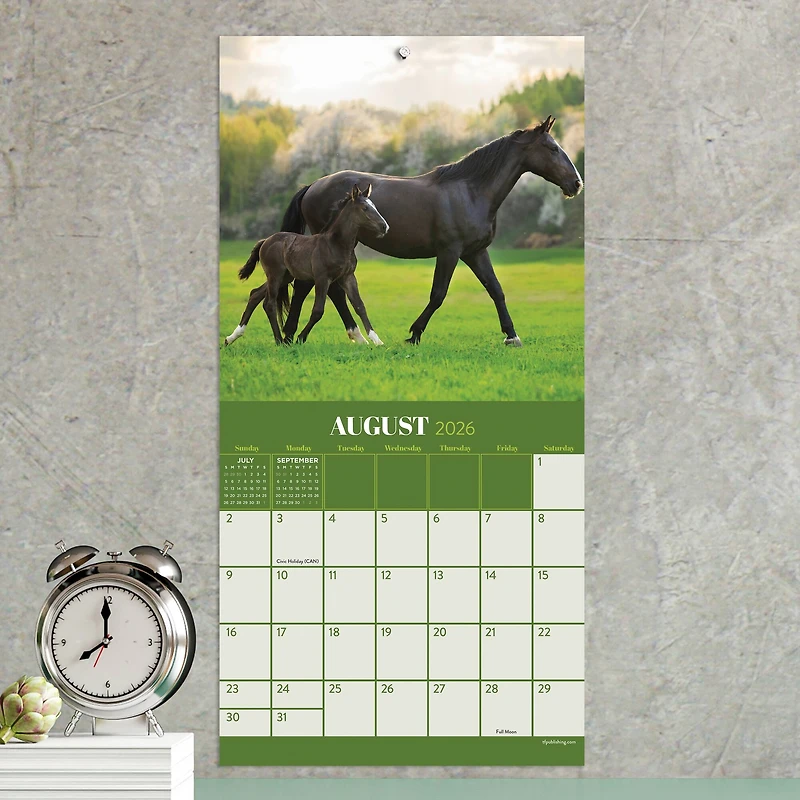2026 Horses Mini Calendar