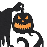 Glitzhome® 34.5" Halloween Metal Silhouette Witches With Cauldron Yard Stake Set