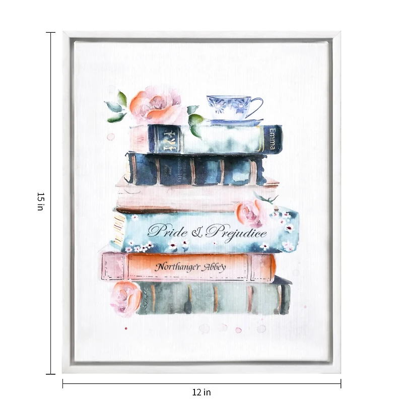 12" x 15" Classic Romantic Literature Wall Art in White Frame by Ashland®