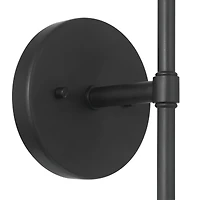 Hello Honey® 19" Maxim Black Modern Minimalist Metal Exposed 2-Bulb Wall Sconce