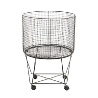 Bronze Farmhouse Metal Storage Cart