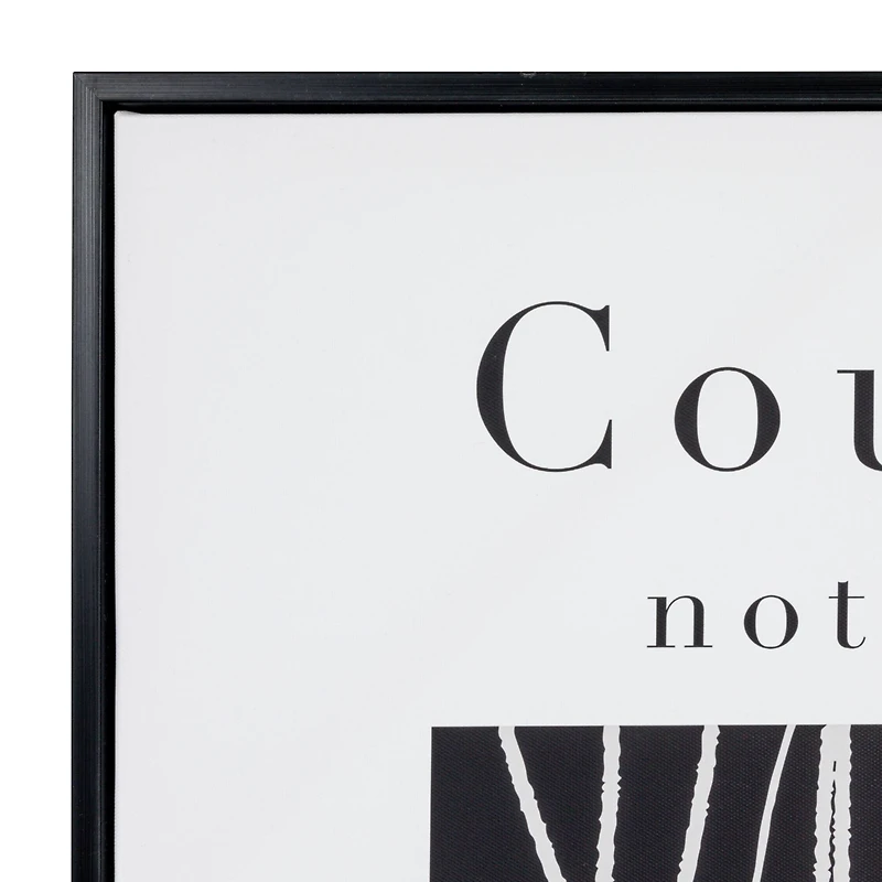 Hello Honey® Black & White Coupe Lino Canvas Framed Wall Décor