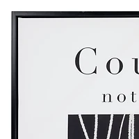 Hello Honey® Black & White Coupe Lino Canvas Framed Wall Décor