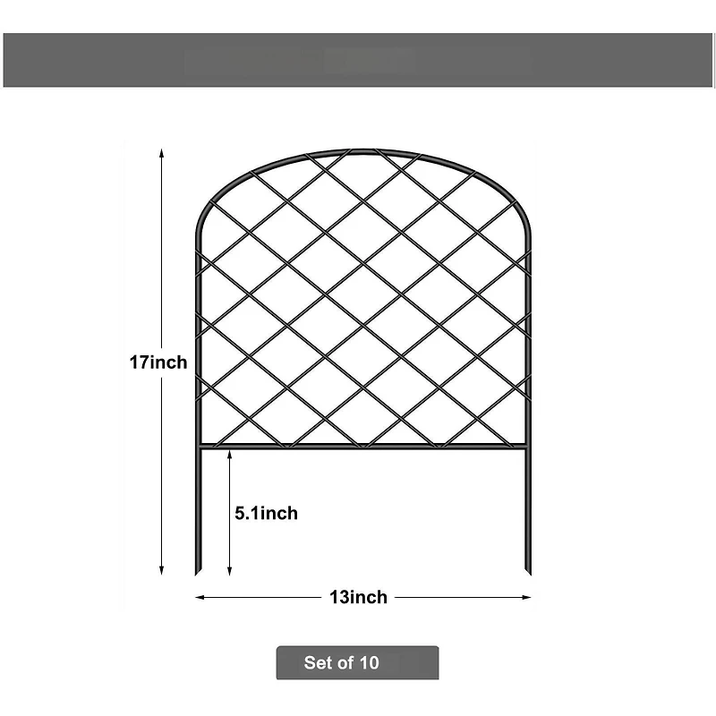 NEX 10ft. Black Rhombic Garden Fence