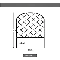 NEX 10ft. Black Rhombic Garden Fence