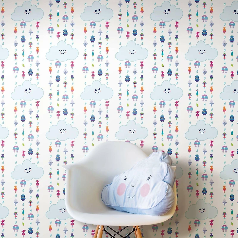 RoomMates Trolls Clouds Peel & Stick Wallpaper