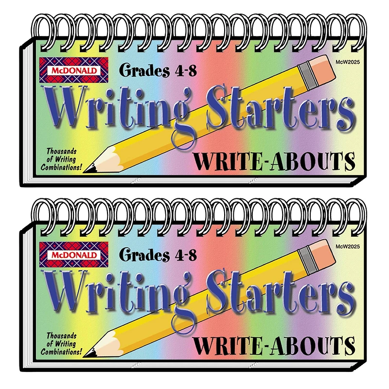 McDonald Publishing® 2-Pack Writing Starters Write-Abouts, Grades 4-8