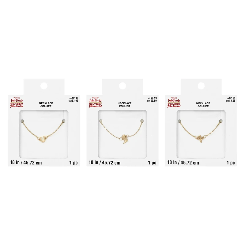 Assorted Gold Western Icon Necklace, 1pc. by Fab Finds