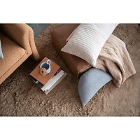 Hello Honey® Gray Half Moon Woven Cotton Slub Throw Pillow