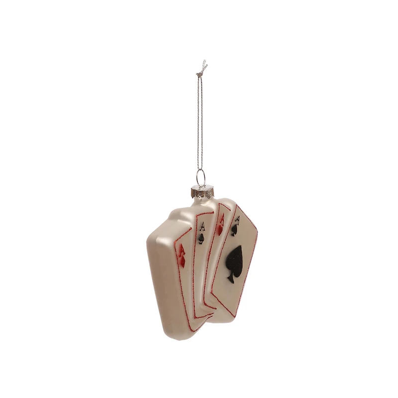 4" Playing Cards Glass Ornament by Ashland®