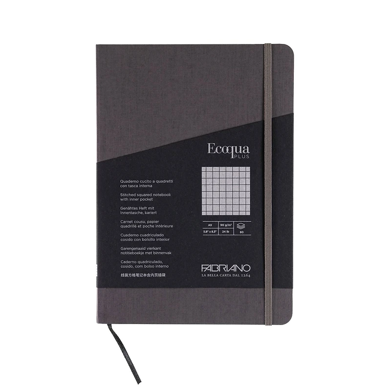 Fabriano® EcoQua Plus A5 Graph Stitch-Bound Notebook