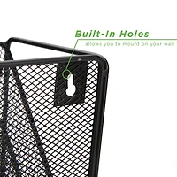 Mind Reader 6 Compartment Vertical Hanging Wall File & Chart Organizer