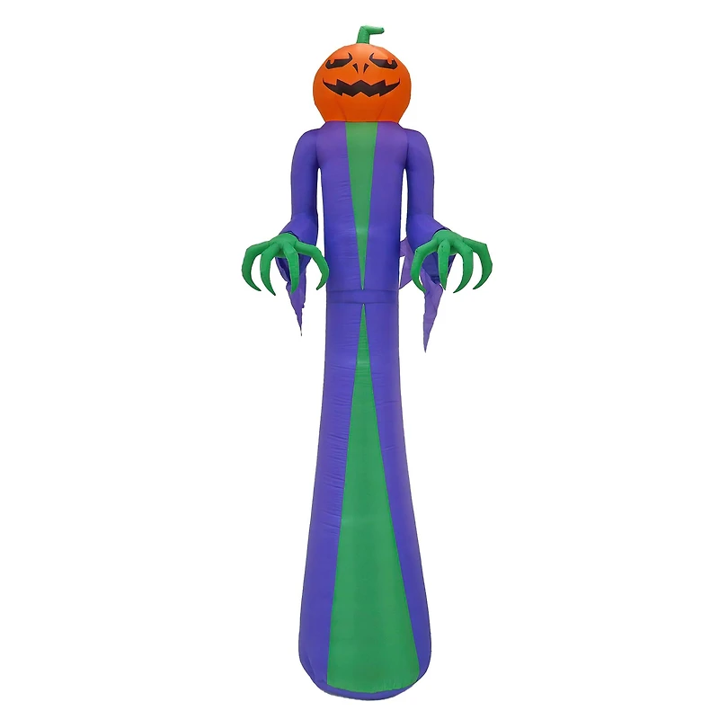 12ft. Inflatable Halloween Pumpkin Ghost Decoration with LED Lights
