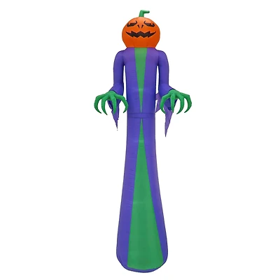 12ft. Inflatable Halloween Pumpkin Ghost Decoration with LED Lights